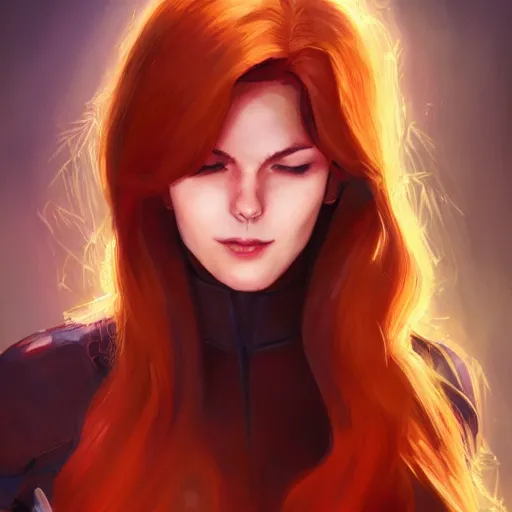 Image similar to jean grey, a half body of jean grey, comic, x - men, marvel, vivid colors, soft lighting, atmospheric, cinematic, moody, in the style of krenz cushart, oil on canvas, 8 k