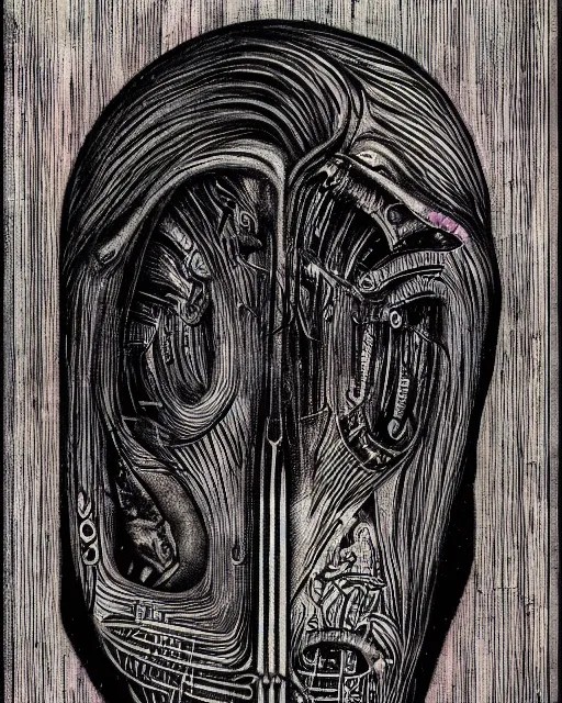 Image similar to Pink Floyd poster by HR Giger