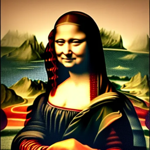 Image similar to kate upton as mona lisa