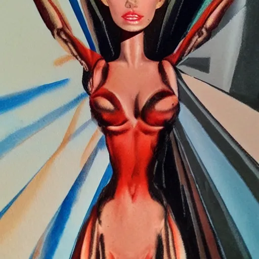 Image similar to detailed details horrific barbie dolls in the style of bob peak and alex ross, gouache and wash paints color, detailed details facial and body and human and environments and proportionate, detailed 5 k details.