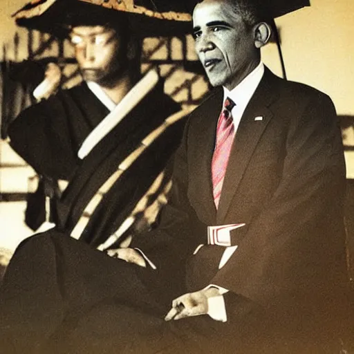 Image similar to obama as a samurai