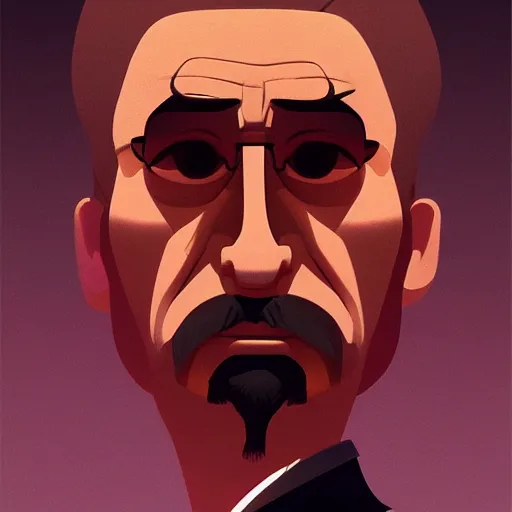 Image similar to face icon stylized minimalist the godfather, loftis, cory behance hd by jesper ejsing, by rhads, makoto shinkai and lois van baarle, ilya kuvshinov, rossdraws global illumination