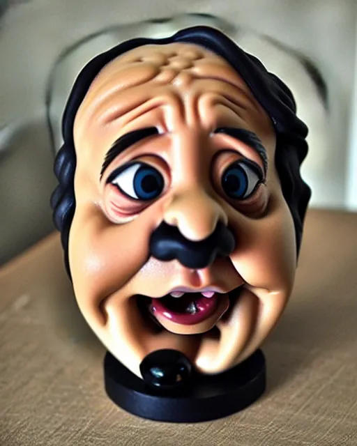 Image similar to a cute little plastic chibi statuette of danny devito trash man special edition, ebay listing, product picture, advertisement, thumbnail