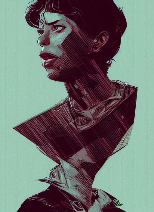 Prompt: female portrait by petros afshar, tom whalen, laurie greasley