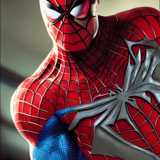 Image similar to dwayne johnson as spiderman