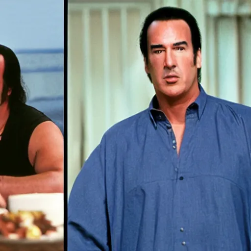 Prompt: steven seagal as jerry seinfeld in tv series seinfeld