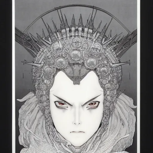 Image similar to prompt : black and white portrait soft light painted by takato yamamoto, human modified by mecha attributes and armor, inspired by ghost in shell anime, smooth face feature, intricate oil painting, high detail, sharp high detail, manga and anime 1 9 8 0