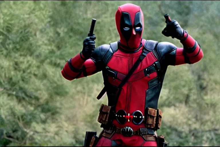 Image similar to ryan reynolds as deadpool in the princess bride ( 1 9 8 7 ), cinematography 4 k