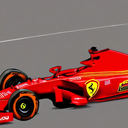 Image similar to Charles leclerc sitting next to a broken F1 ferrari, digital art, 8k