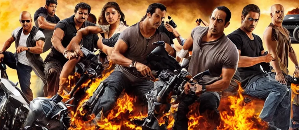 Image similar to action scene from indian fast and furious - movie, high definition screen capture