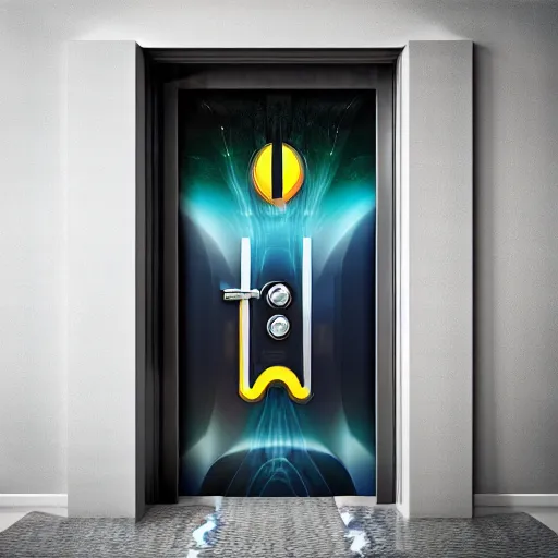 Image similar to photo art - deco sci - fi door