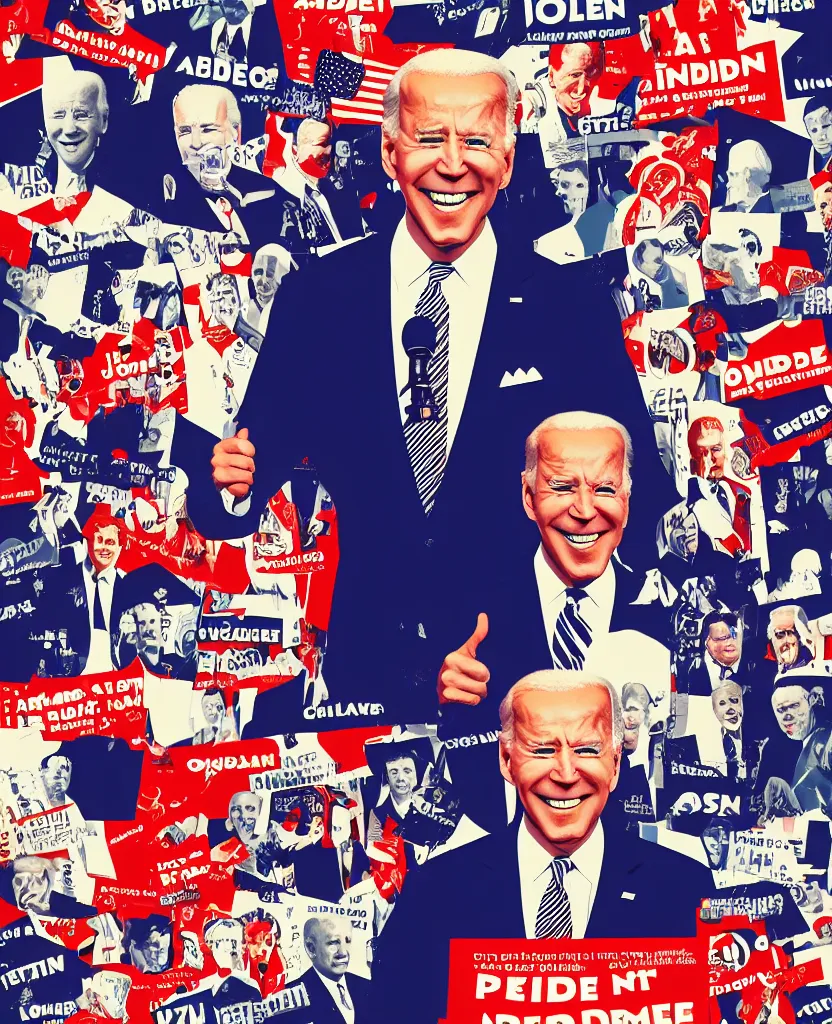 Image similar to a poster of joe biden on puppet strings, by joe mangrum, trending on deviantart, futurism, movie poster, poster art, 3 2 k uhd, american propaganda, futurism, toyism