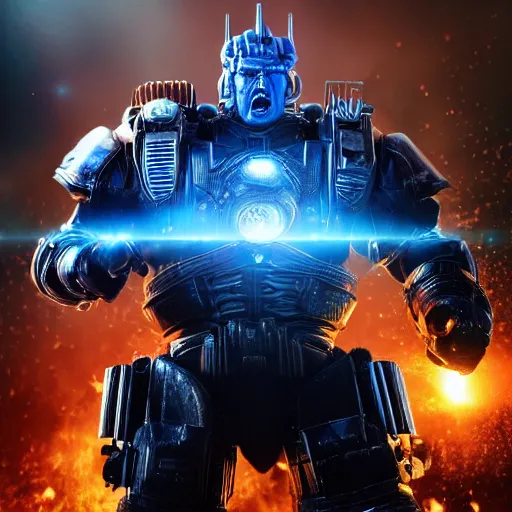 Prompt: donald trump! as optimus prime in ( gears of war ), splash art, maga, patriot, movie still, detailed face, photorealistic facial features, cinematic lighting, dramatic, octane render, long lens, shallow depth of field, bokeh, anamorphic lens flare, 8 k, hyper detailed, 3 5 mm film grain