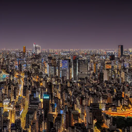 Image similar to a portrait of the city of tokyo photo - realistic 4 k