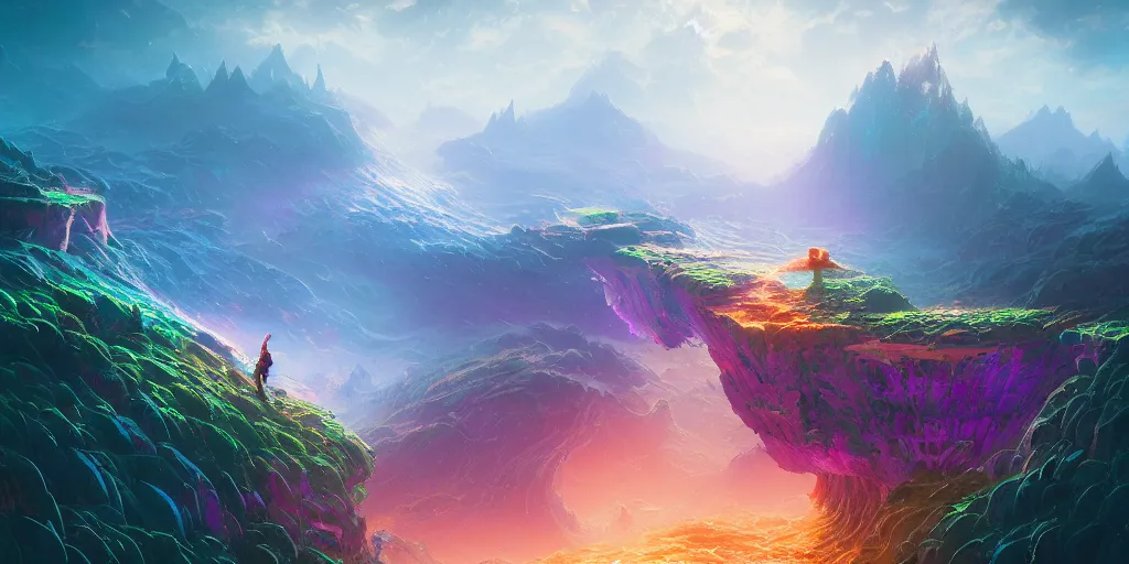 Prompt: dizzying array of microportals, fantasy art,, alena aenami, petros afshar, noah bradley, anton fadeev, steve henderson, filip hodas, mark keathley, thomas kinkade, phil koch, gilbert williams, mike winkelmann, beeple