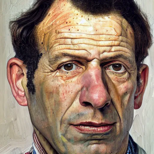 Prompt: high quality high detail painting by lucian freud, hd, joe rogan portrait