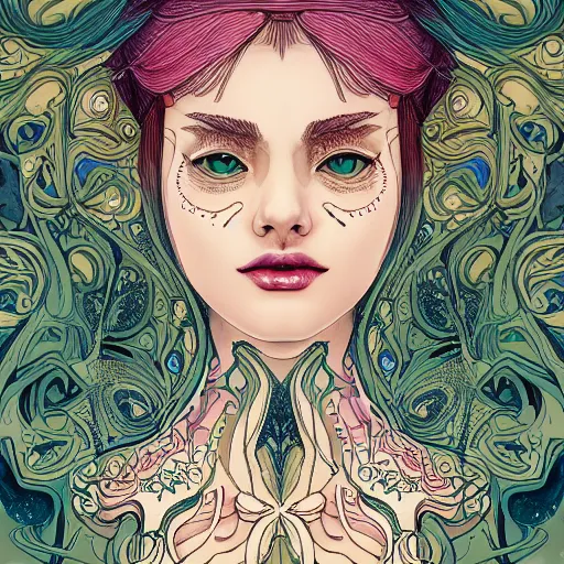 Prompt: the face of an incredibly gorgeous and sexual young woman dressed as garlic looking up, an ultrafine detailed illustration by james jean, intricate linework, bright colors, final fantasy, behance contest winner, vanitas, angular, altermodern, unreal engine 5 highly rendered, global illumination, radiant light, detailed and intricate environment