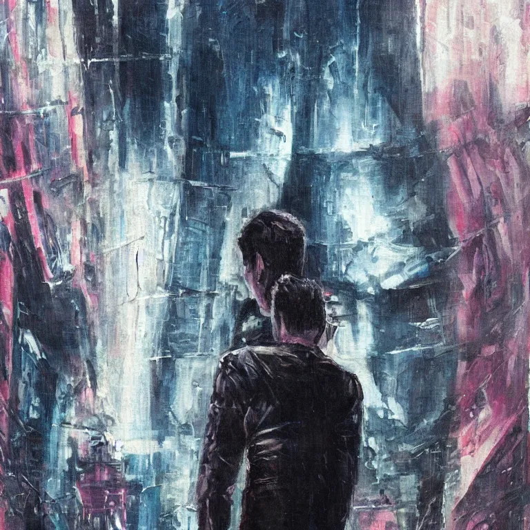 Prompt: A painting of Neuromancer