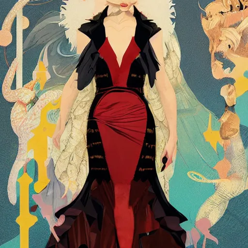 Image similar to cate blanchett, by Sachin Teng + Karol Bak + Rolf Armstrong