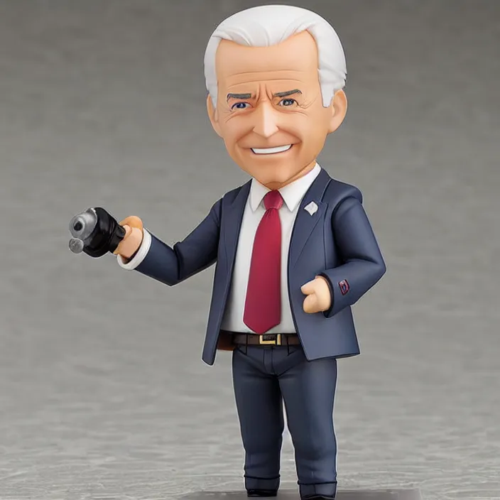 Image similar to an anime nendoroid figurine of Joe Biden, fantasy, figurine , product photo