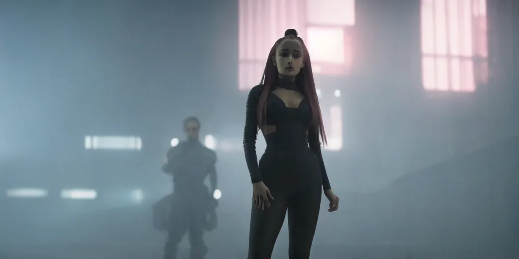 Image similar to ariana grande, blade runner 2 0 4 9 ( 2 0 1 7 ) movie still frame