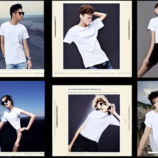 Image similar to photo catalogue the most expensive white t shirt in the world