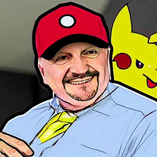 Image similar to Jim Cramer as a Pokemon