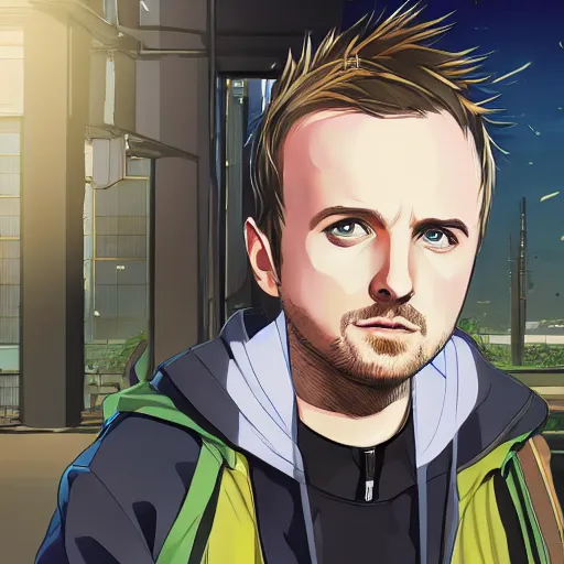 Image similar to portrait of jesse pinkman as the architect, anime fantasy illustration by tomoyuki yamasaki, kyoto studio, madhouse, ufotable, trending on artstation