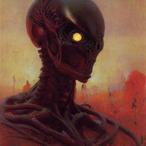 Image similar to alien by ilya repin