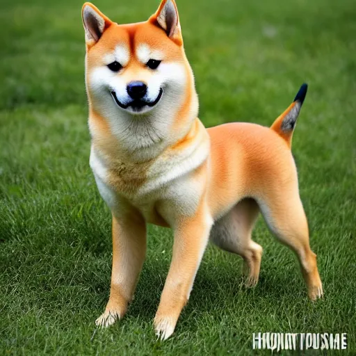 Image similar to shiba inu, making kekw face