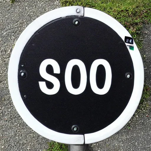 Image similar to circular stop sign