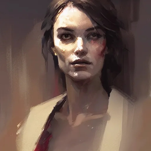 Image similar to model portrait by greg rutkowski