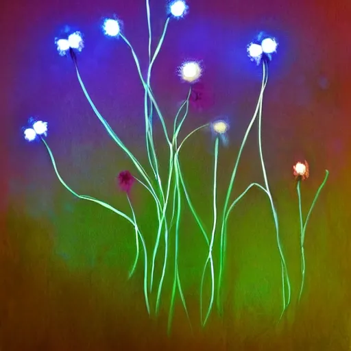 Image similar to luminescent flowers