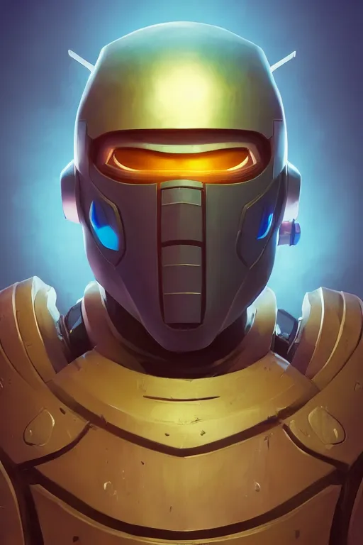 Image similar to epic mask helmet robot ninja portrait stylized as fornite style game design fanart by concept artist gervasio canda, behance hd by jesper ejsing, by rhads, makoto shinkai and lois van baarle, ilya kuvshinov, rossdraws global illumination radiating a glowing aura global illumination ray tracing hdr render in unreal engine 5