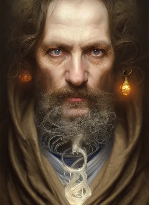 Image similar to closeup portrait shot of a victorian doctor in a scenic mystery environment, intricate, elegant, highly detailed, centered, digital painting, artstation, concept art, smooth, sharp focus, illustration, artgerm, tomasz alen kopera, peter mohrbacher, donato giancola, joseph christian leyendecker, wlop, boris vallejo