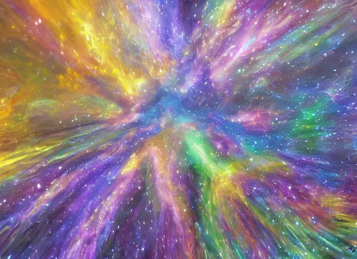 Image similar to hyperspace realm, galactic nebula, highly detailed surrealist art