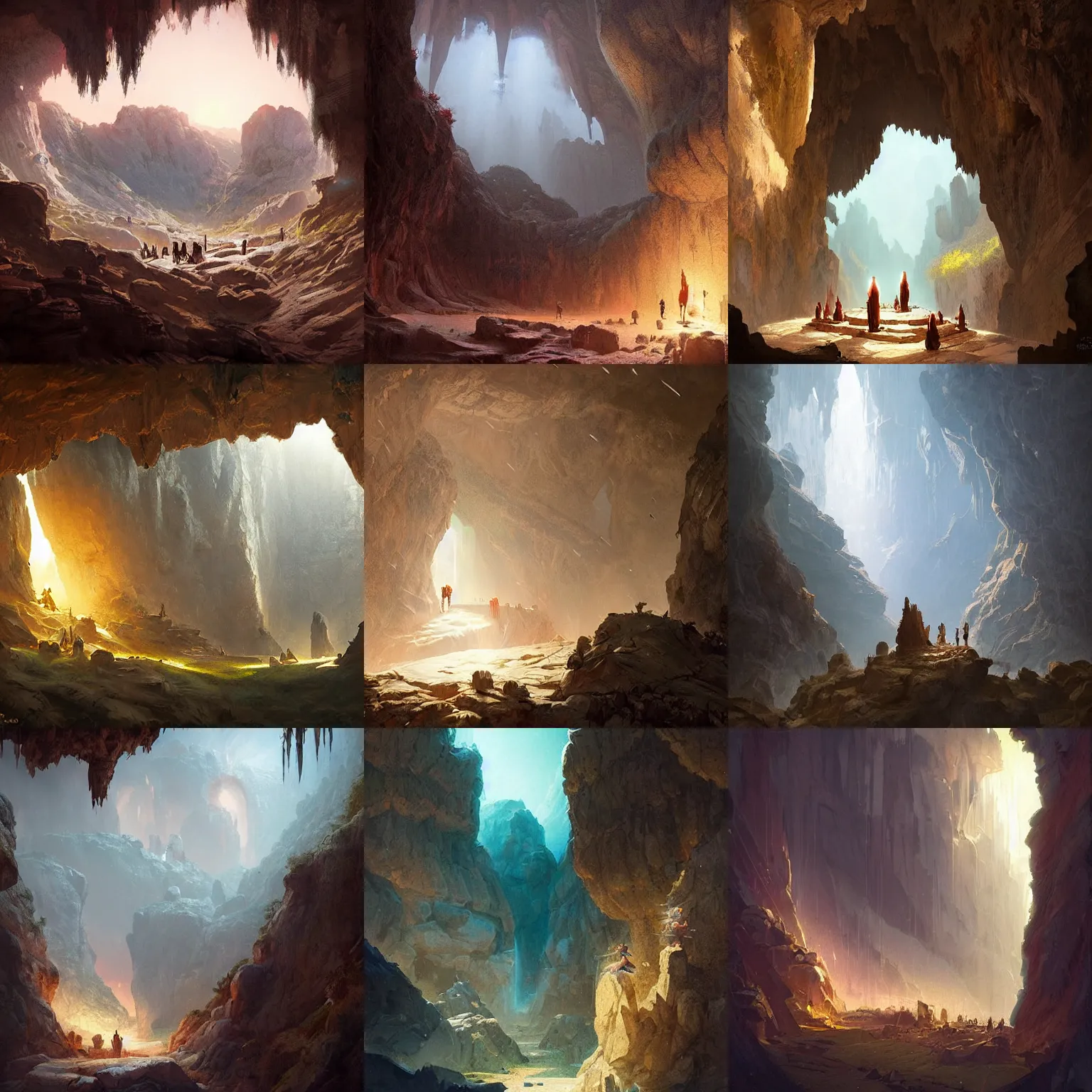 Prompt: Plato's cave by Raoul Vitale and Greg Rutkowski