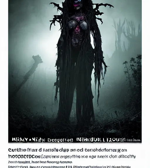 Image similar to gothic necrolord female with zombie servents, nikon photography resolution quality, liminal eerie midnight backlit, a picture taken by Michael Komarck and Daniel Ljunggren