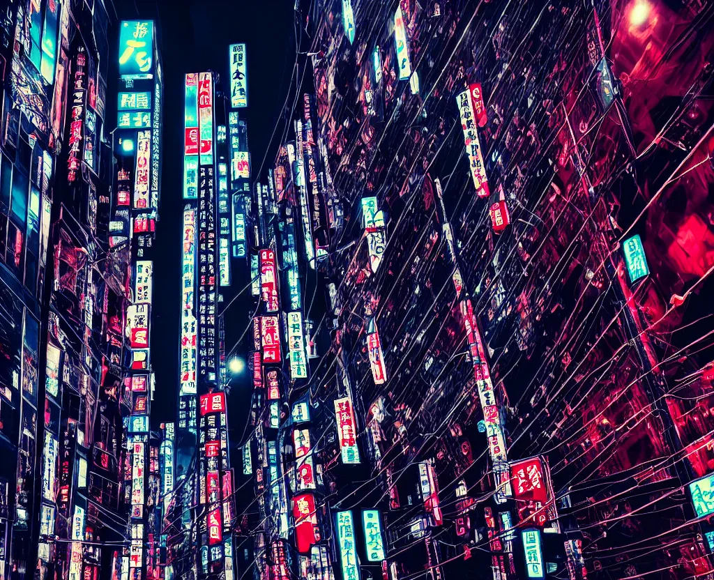 Prompt: beautiful!!! overwhelming!!!!! studio photograph of japan at night, reflective intricate puddles, beautiful tall luxurious neon buildings with advertisements, stunning composition, moon rays, beautiful calming atmosphere, studio level quality, photography, hyperdetailed