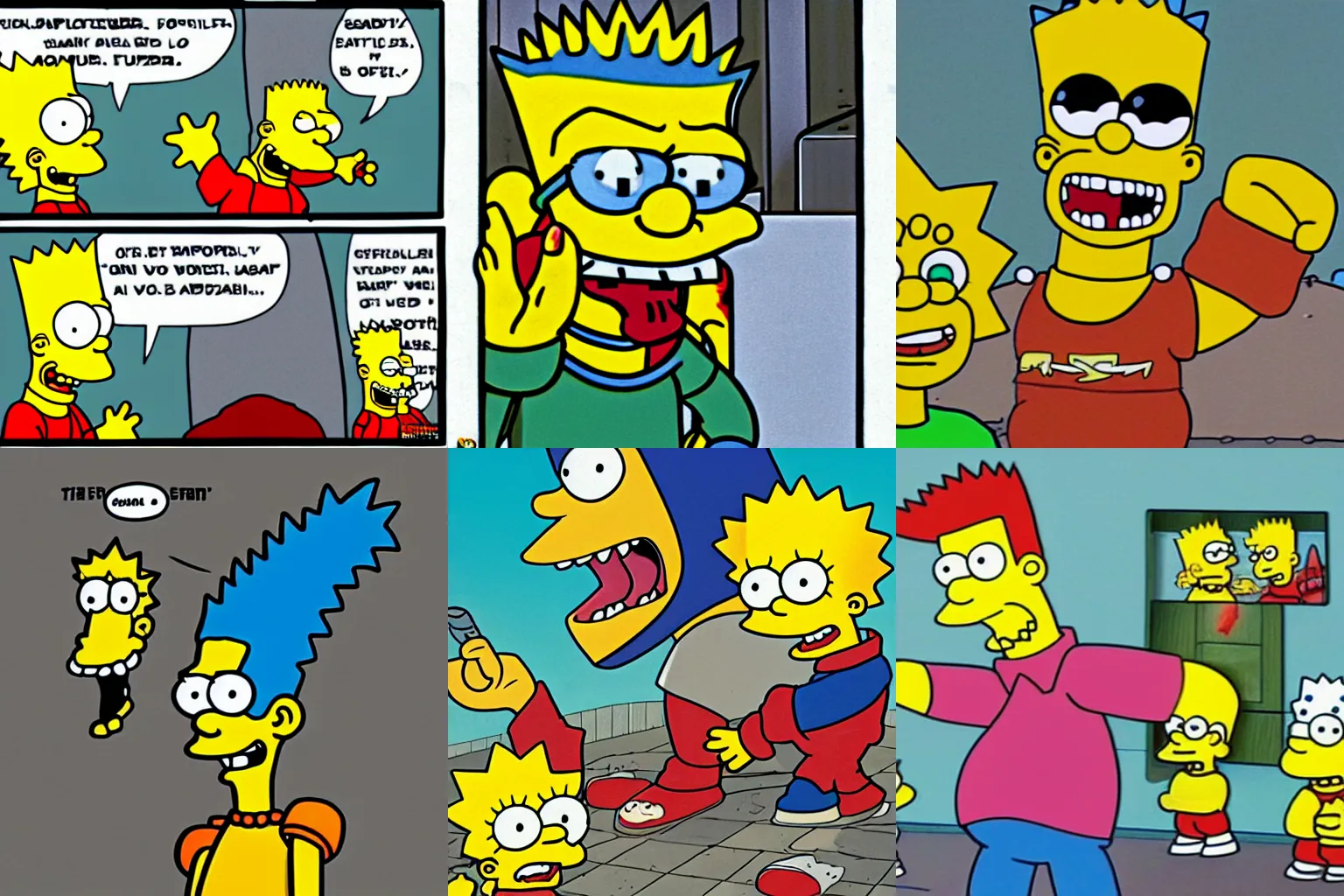 Prompt: Bart Simpson as Godzilla