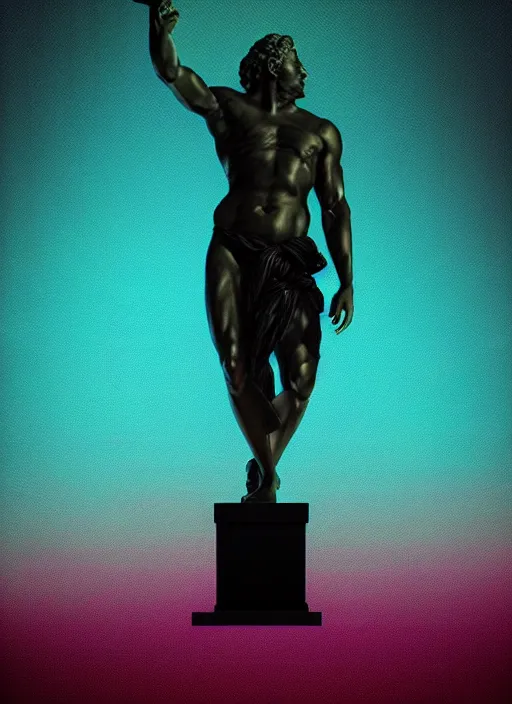 ancient greek statue, beeple, vaporwave, retrowave,, Stable Diffusion