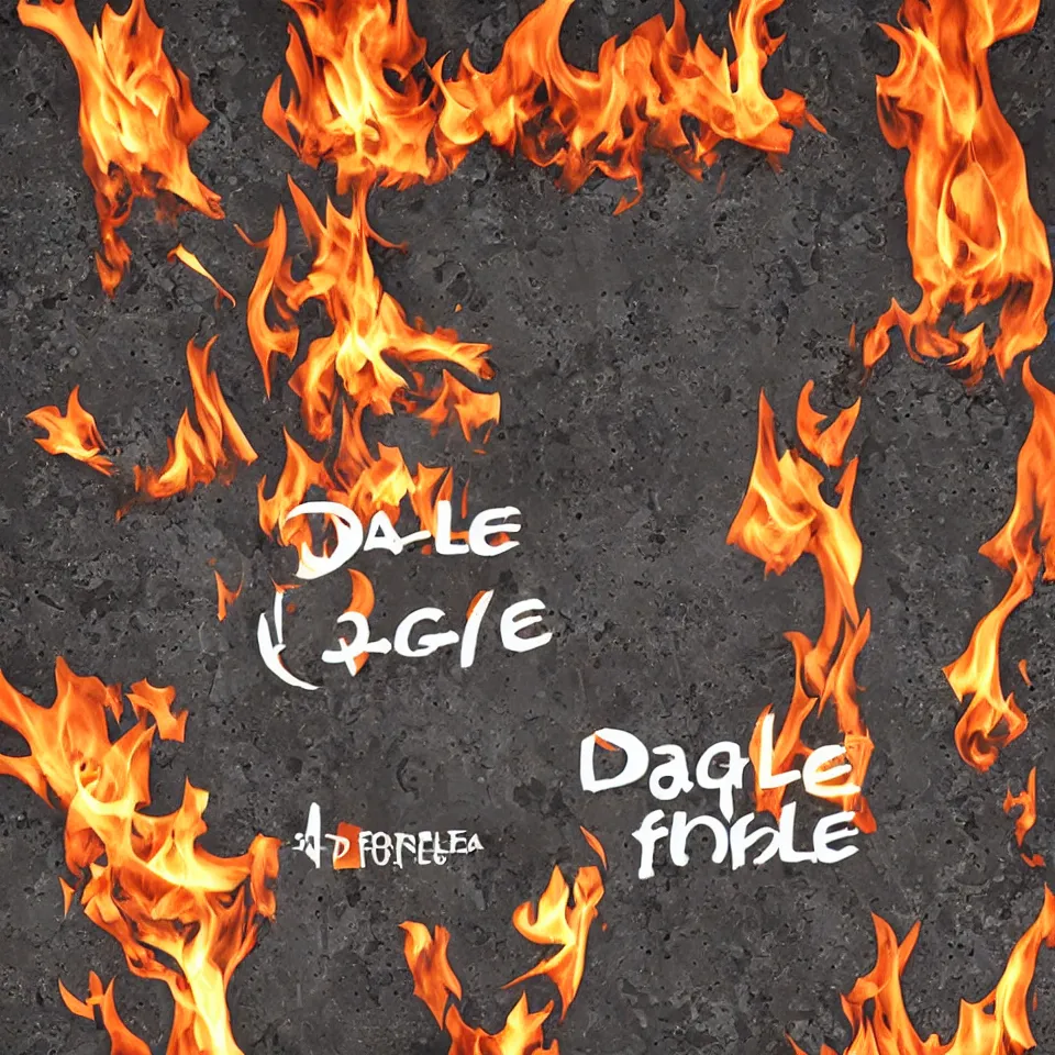 Image similar to dalle logo set on fire