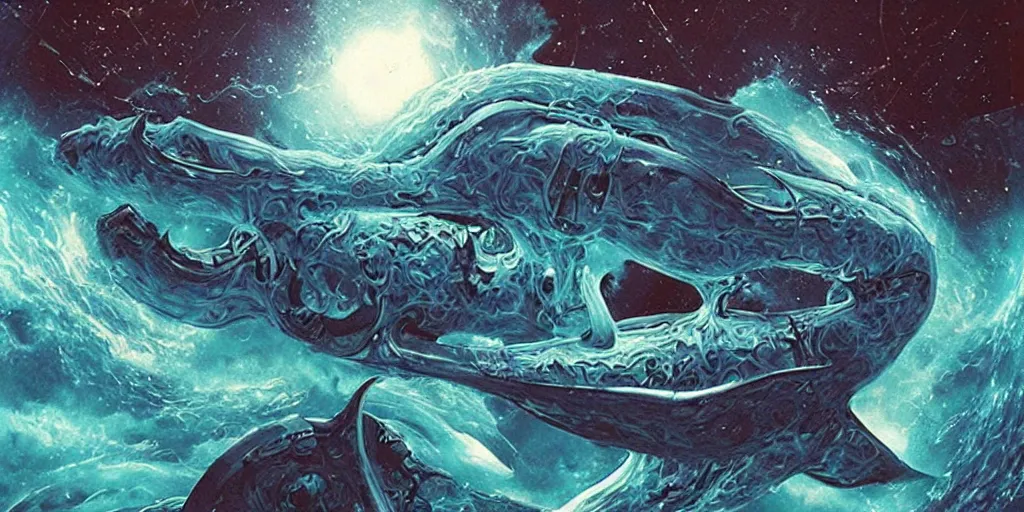 Image similar to eternal four - dimensional!!!!!! leviathan floating in space!!!!!!, sci - fi art!!!!!!!, comprehensive artwork, inextricably detailed, photorealistic, life - like photography!!!!!!, afrofuturist cinema, afrofuturism