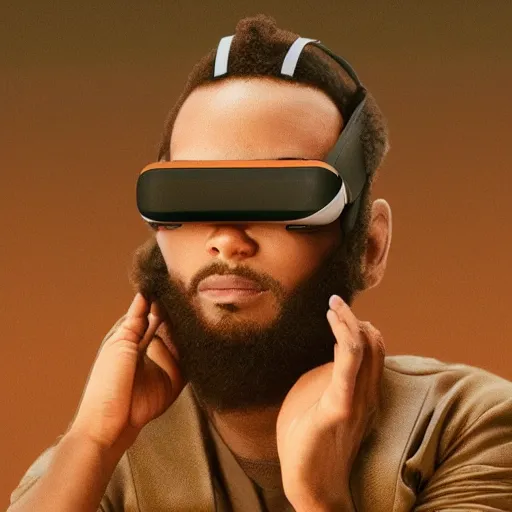 Image similar to judeo christian god with VR headset