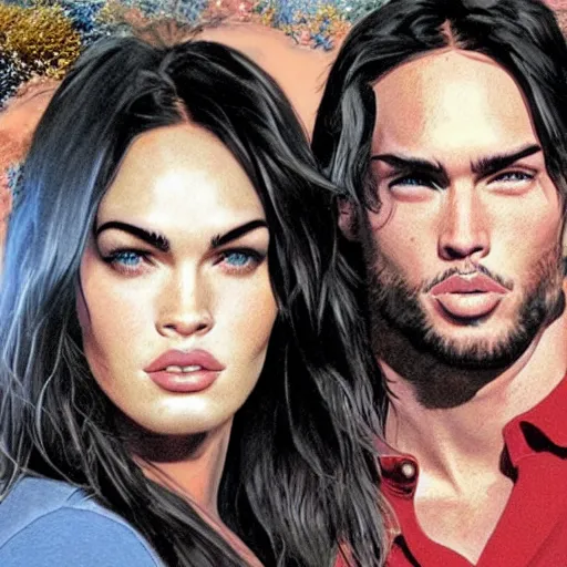 Prompt: us one dollar!!!! alternative with the face of megan fox