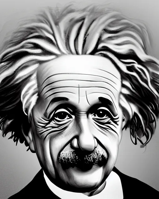 Prompt: A photo of Albert Einstein , highly detailed, trending on artstation, bokeh, 90mm, f/1.4