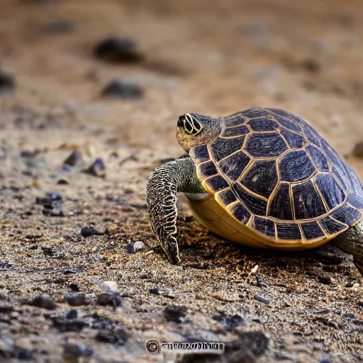 Prompt: quokka turtle hybrid, bold natural colors, national geographic photography, masterpiece, in - frame, canon eos r 3, f / 1. 4, iso 2 0 0, 1 / 1 6 0 s, 8 k, raw, unedited, symmetrical balance