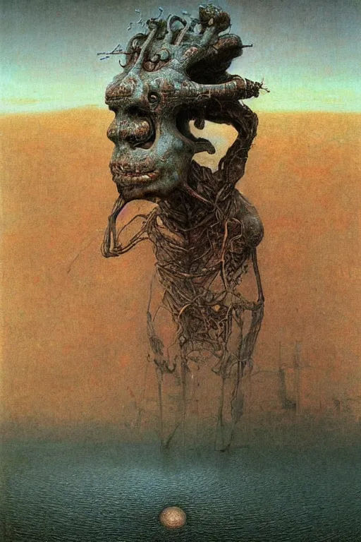 Prompt: southern california painted by beksinski