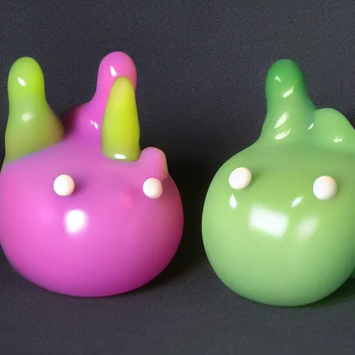 Prompt: tabby slime, a nenderoid of tabby slime, detailed product photo.