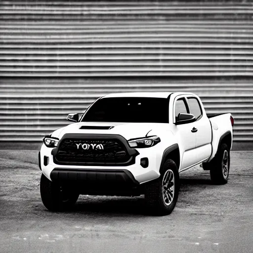 Image similar to “Black and White Illustration of a 2021 Toyota Tacoma TRD Pro”